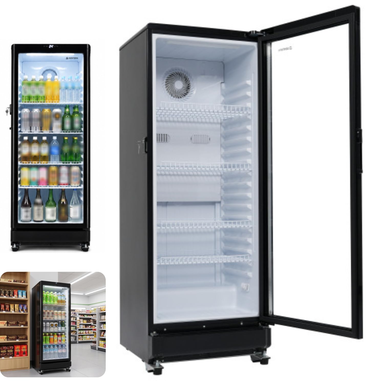 Amazon | 冷蔵 業務用冷蔵庫 中が見えるガラス扉 縦型 200L ショー